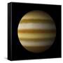 Artist's Depiction of a Gas Giant Planet Alone in Black Space-null-Framed Stretched Canvas