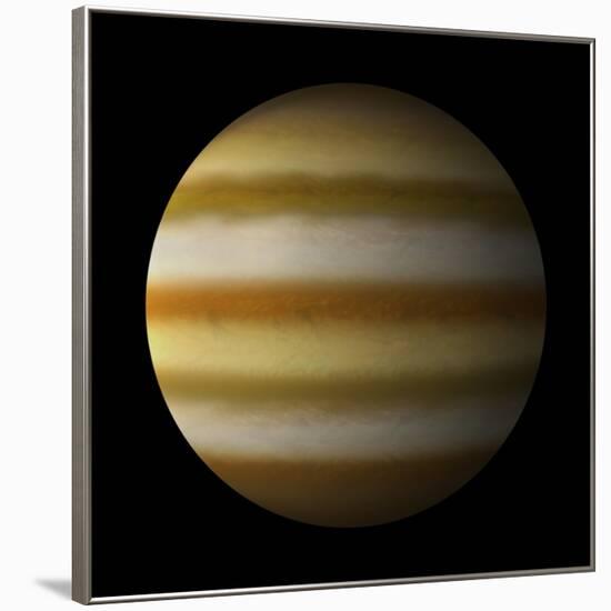 Artist's Depiction of a Gas Giant Planet Alone in Black Space-null-Framed Art Print