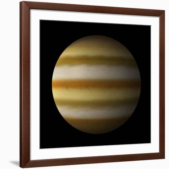 Artist's Depiction of a Gas Giant Planet Alone in Black Space-null-Framed Art Print