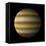 Artist's Depiction of a Gas Giant Planet Alone in Black Space-null-Framed Stretched Canvas