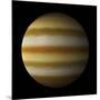 Artist's Depiction of a Gas Giant Planet Alone in Black Space-null-Mounted Art Print