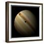 Artist's Depiction of a Gas Giant Planet in Interstellar Space with Three Orbiting Moons-null-Framed Art Print