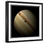 Artist's Depiction of a Gas Giant Planet in Interstellar Space with Three Orbiting Moons-null-Framed Art Print