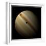 Artist's Depiction of a Gas Giant Planet in Interstellar Space with Three Orbiting Moons-null-Framed Art Print