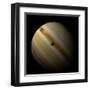 Artist's Depiction of a Gas Giant Planet in Interstellar Space with Three Orbiting Moons-null-Framed Art Print