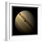 Artist's Depiction of a Gas Giant Planet in Interstellar Space with Three Orbiting Moons-null-Framed Art Print