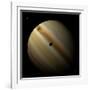 Artist's Depiction of a Gas Giant Planet in Interstellar Space with Three Orbiting Moons-null-Framed Art Print