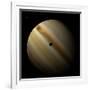 Artist's Depiction of a Gas Giant Planet in Interstellar Space with Three Orbiting Moons-null-Framed Art Print