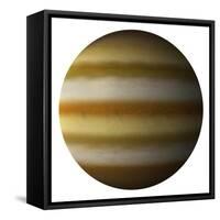 Artist's Depiction of a Gas Giant Planet on a White Background-null-Framed Stretched Canvas