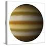 Artist's Depiction of a Gas Giant Planet on a White Background-null-Stretched Canvas