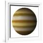 Artist's Depiction of a Gas Giant Planet on a White Background-null-Framed Art Print