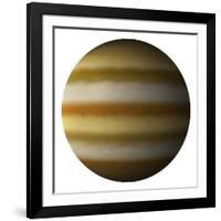 Artist's Depiction of a Gas Giant Planet on a White Background-null-Framed Art Print