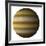 Artist's Depiction of a Gas Giant Planet on a White Background-null-Framed Art Print