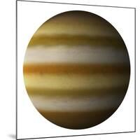 Artist's Depiction of a Gas Giant Planet on a White Background-null-Mounted Art Print