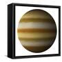 Artist's Depiction of a Gas Giant Planet on a White Background-null-Framed Stretched Canvas
