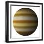 Artist's Depiction of a Gas Giant Planet on a White Background-null-Framed Art Print