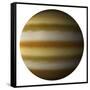 Artist's Depiction of a Gas Giant Planet on a White Background-null-Framed Stretched Canvas