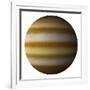 Artist's Depiction of a Gas Giant Planet on a White Background-null-Framed Art Print