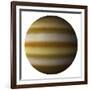 Artist's Depiction of a Gas Giant Planet on a White Background-null-Framed Art Print