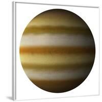 Artist's Depiction of a Gas Giant Planet on a White Background-null-Framed Art Print