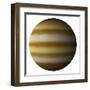 Artist's Depiction of a Gas Giant Planet on a White Background-null-Framed Art Print