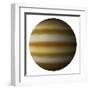 Artist's Depiction of a Gas Giant Planet on a White Background-null-Framed Art Print