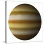 Artist's Depiction of a Gas Giant Planet on a White Background-null-Stretched Canvas