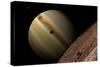 Artist's Depiction of a Gas Giant Planet Surrounded by Three Moons-null-Stretched Canvas