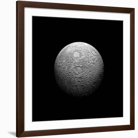 Artist's Depiction of a Heavily Cratered Moon-null-Framed Art Print