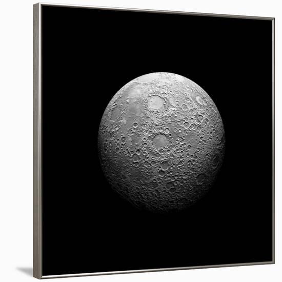 Artist's Depiction of a Heavily Cratered Moon-null-Framed Art Print