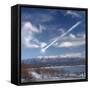 Artist's Depiction of a Large Meteor Entering Earth's Atmosphere-null-Framed Stretched Canvas