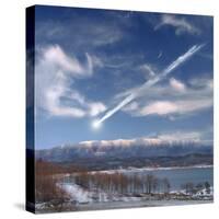 Artist's Depiction of a Large Meteor Entering Earth's Atmosphere-null-Stretched Canvas