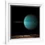 Artist's Depiction of a Ringed Gas Giant Planet Surrounded by it's Moons-null-Framed Art Print