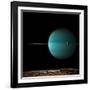 Artist's Depiction of a Ringed Gas Giant Planet Surrounded by it's Moons-null-Framed Art Print