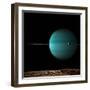 Artist's Depiction of a Ringed Gas Giant Planet Surrounded by it's Moons-null-Framed Art Print