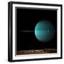 Artist's Depiction of a Ringed Gas Giant Planet Surrounded by it's Moons-null-Framed Art Print