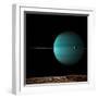 Artist's Depiction of a Ringed Gas Giant Planet Surrounded by it's Moons-null-Framed Art Print