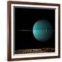 Artist's Depiction of a Ringed Gas Giant Planet Surrounded by it's Moons-null-Framed Art Print