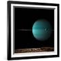 Artist's Depiction of a Ringed Gas Giant Planet Surrounded by it's Moons-null-Framed Art Print