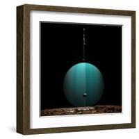 Artist's Depiction of a Ringed Gas Giant Planet Surrounded by it's Moons-null-Framed Art Print