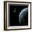 Artist's Depiction of a Satellite in Orbit around an Earth-Like Inhabited World-null-Framed Art Print