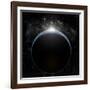 Artist's Depiction of a Star Breaking Teh Horizon of an Earth-Like Planet-null-Framed Art Print