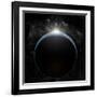 Artist's Depiction of a Star Breaking Teh Horizon of an Earth-Like Planet-null-Framed Art Print