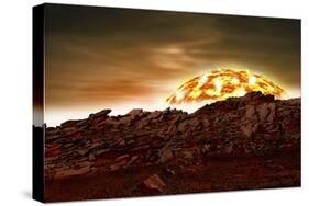 Artist's Depiction of an Alien World in Close Proximity to the Star it Revolves Around-null-Stretched Canvas