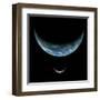 Artist's Depiction of an Earth-Like Planet with an Orbiting Moon-null-Framed Art Print