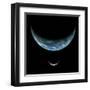 Artist's Depiction of an Earth-Like Planet with an Orbiting Moon-null-Framed Art Print