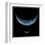 Artist's Depiction of an Earth-Like Planet with an Orbiting Moon-null-Framed Art Print