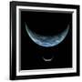 Artist's Depiction of an Earth-Like Planet with an Orbiting Moon-null-Framed Art Print