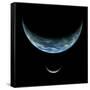 Artist's Depiction of an Earth-Like Planet with an Orbiting Moon-null-Framed Stretched Canvas