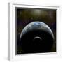 Artist's Depiction of an Earth-Like Planet with it's Orbiting Moon-null-Framed Art Print